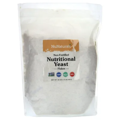 NuNaturals, не обогащенные пищевые дрожжи в хлопьях, 681 г (1,5 фунта)