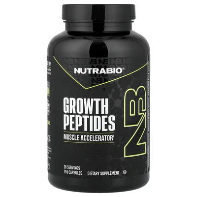NutraBio, пептиды роста, 196 капсул