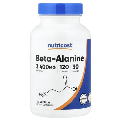 Nutricost, Бета-аланин, 120 капсул (850 мг на капсулу)