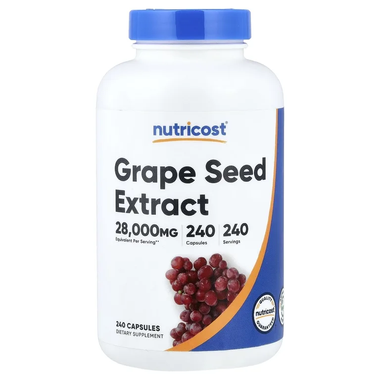 Nutricost, экстракт виноградных косточек, 240 капсул (400 мг в 1 капсуле)