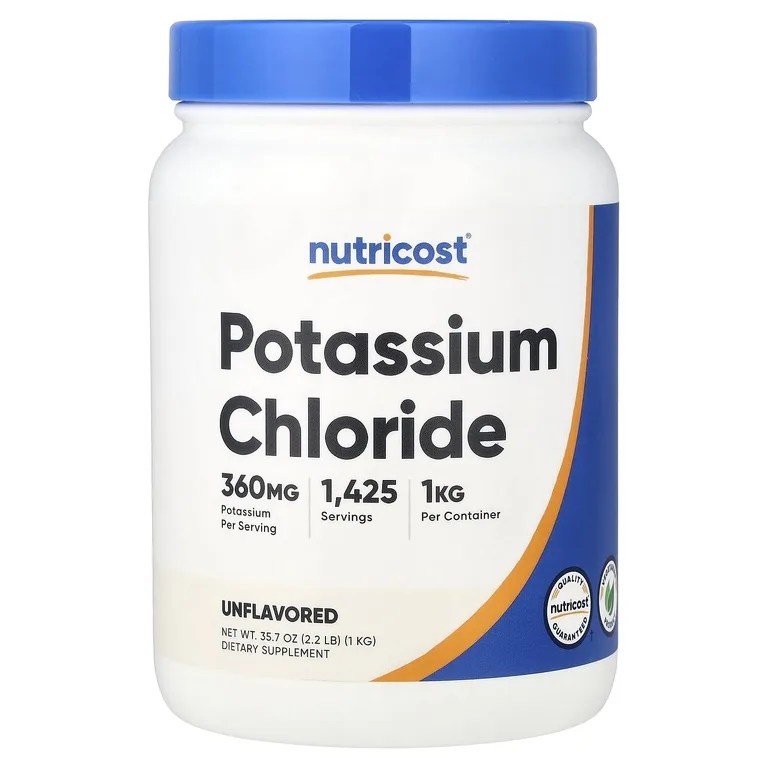 Nutricost, Хлорид калия, без добавок, 1 кг (2,2 фунта)