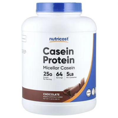 Nutricost, казеиновый протеин, со вкусом шоколада, 2268 г (5 фунтов)