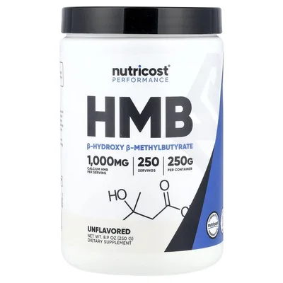 Nutricost, Performance, HMB, без добавок, 250 г (8,9 унции)