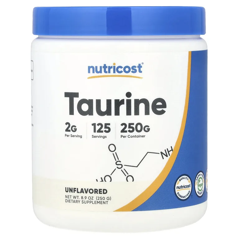 Nutricost, таурин, без добавок, 250 г (8,9 унции)