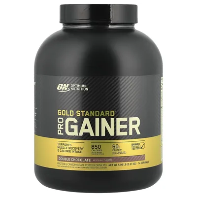 Optimum Nutrition, белково-углеводная добавка для увеличения мышечной массы, двойной шоколад, 2,31 кг (5,09 фунта)