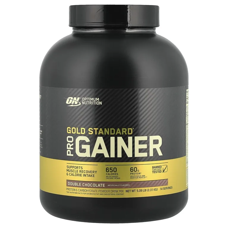 Optimum Nutrition, белково-углеводная добавка для увеличения мышечной массы, двойной шоколад, 2,31 кг (5,09 фунта)