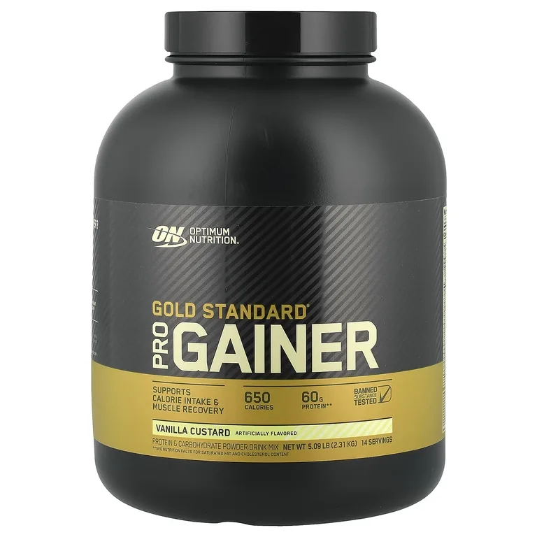 Optimum Nutrition, белково-углеводная добавка для увеличения мышечной массы, со вкусом ванильного заварного крема, 2,31 кг (5,09 фунта)