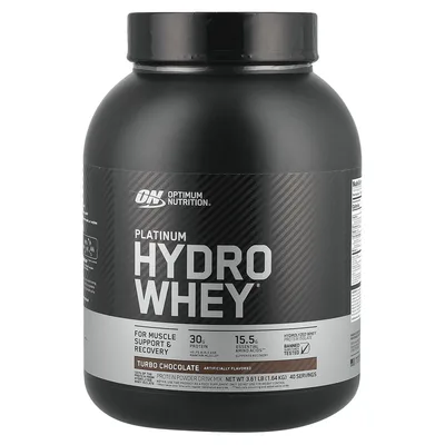 Optimum Nutrition, гидролизованный изолят сывороточного протеина, турбо-шоколад, 1,64 кг (3,61 фунта)