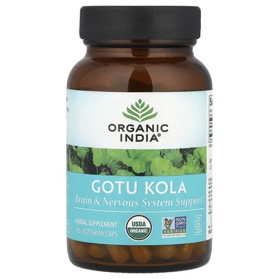 Organic India, Готу кола, 90 вегетарианских капсул (350 мг на капсулу)