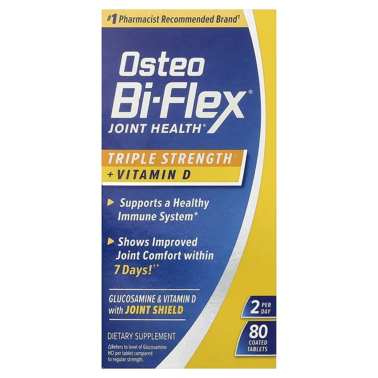 Osteo Bi-Flex, добавка для здоровья суставов, тройной концентрации, с витамином D, 80 таблеток, покрытых оболочкой