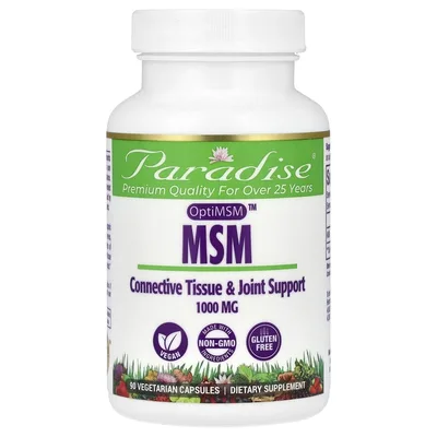 Paradise Herbs, МСМ, 1000 мг, 90 вегетарианских капсул
