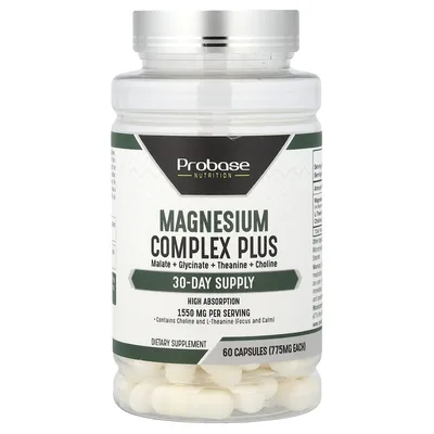 Probase Nutrition, комплекс магния плюс, 60 капсул