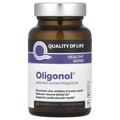 Quality of Life, полифенол, 100 мг, 30 вегетарианских капсул