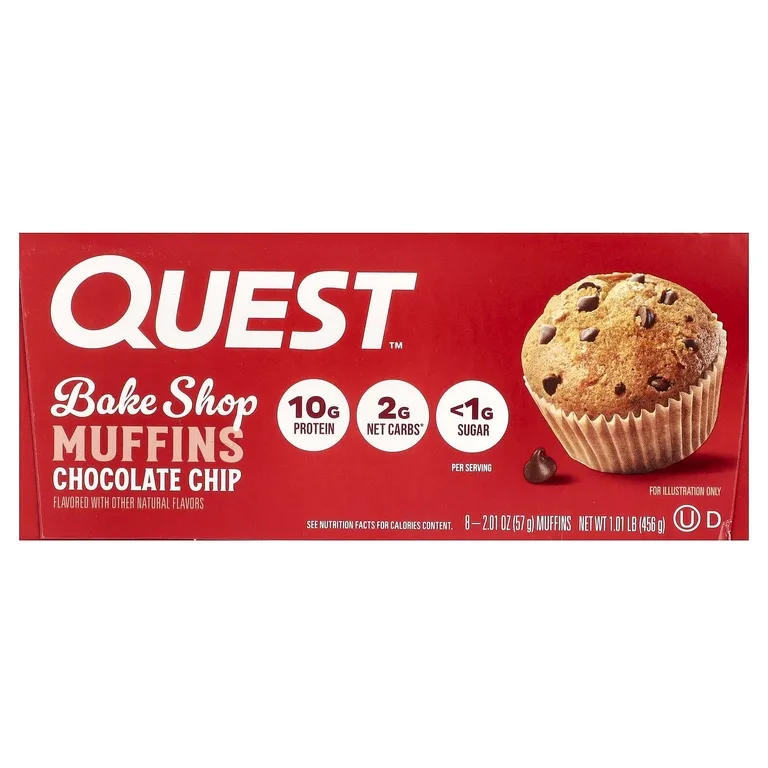 Quest Nutrition, Bake Shop Muffins, шоколадная крошка, 8 кексов, 57 г (2,01 унции)