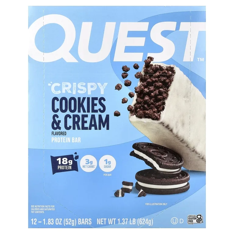 Quest Nutrition, протеиновый батончик, хрустящее печенье с кремом, 12 батончиков по 52 г (1,83 унции)