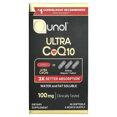 Qunol, Коэнзим Q10, 60 желатиновых капсул