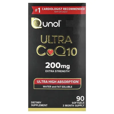 Qunol, Ultra CoQ10, 200 мг, 90 капсул