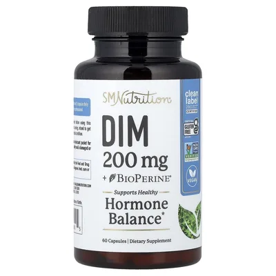 SMNutrition, DIM + BioPerine®, 60 капсул