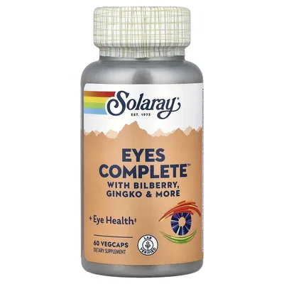 Solaray, Eyes Complete™, с черникой, гинкго и другими ингредиентами, 60 растительных капсул