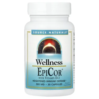 Source Naturals, добавка для укрепления иммунитета с витамином D3, 500 мг, 30 капсул