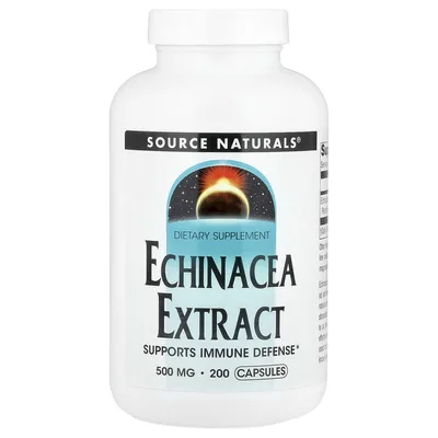 Source Naturals, Экстракт эхинацеи, 500 мг, 200 капсул