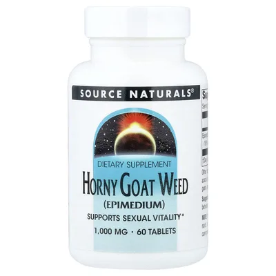 Source Naturals, экстракт горянки, 1000 мг, 60 таблеток