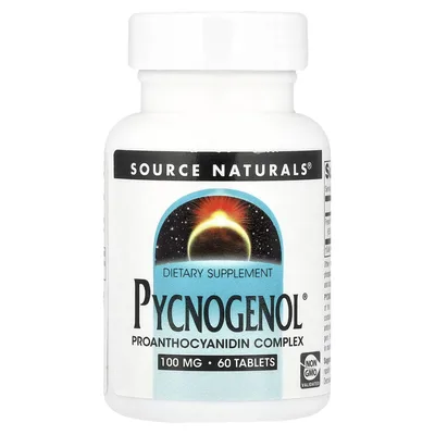 Source Naturals, Экстракт коры французской приморской сосны Pycnogenol®, 100 мг, 60 таблеток