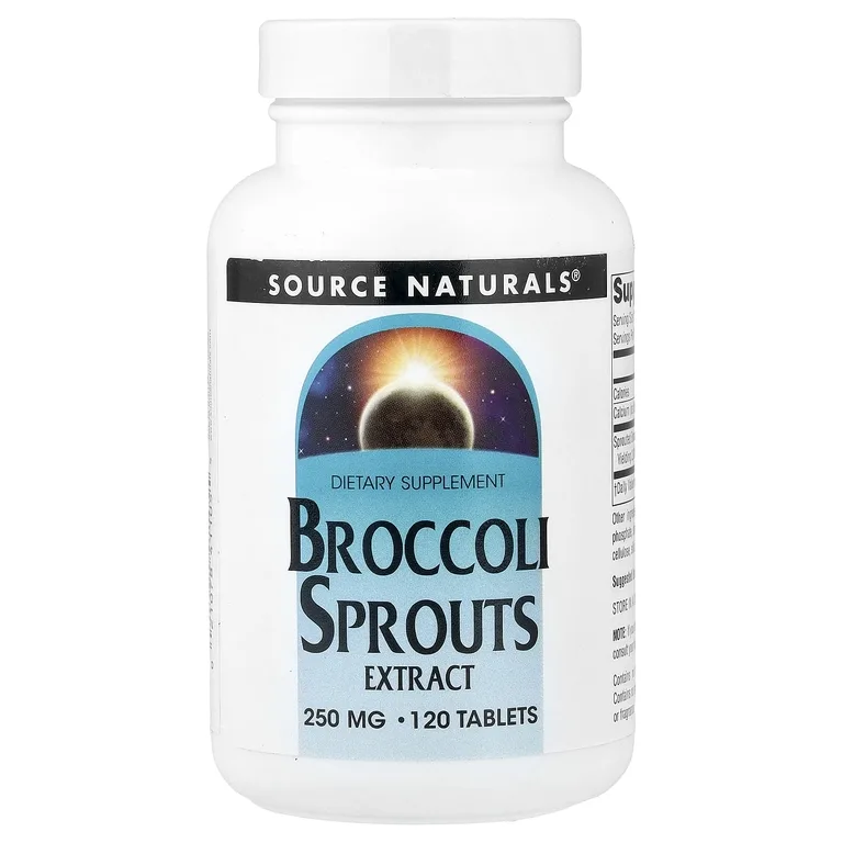 Source Naturals, экстракт ростков брокколи, 250 мг, 120 таблеток