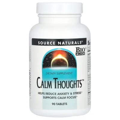 Source Naturals, комплекс для снижения уровня тревожности и стресса Calm Thoughts™, 90 таблеток