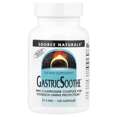 Source Naturals, Комплекс с цинком и L-карнозином для защиты слизистой оболочки желудка, 120 капсул