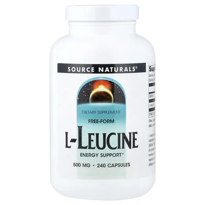 Source Naturals, L-лейцин в свободной форме, 500 мг, 240 капсул