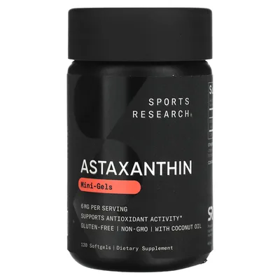 Sports Research, астаксантин, мини-капсулы, 6 мг, 120 капсул