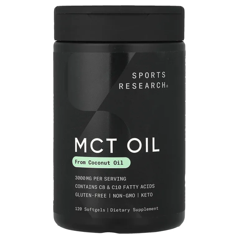 Sports Research, масло MCT, 120 капсул
