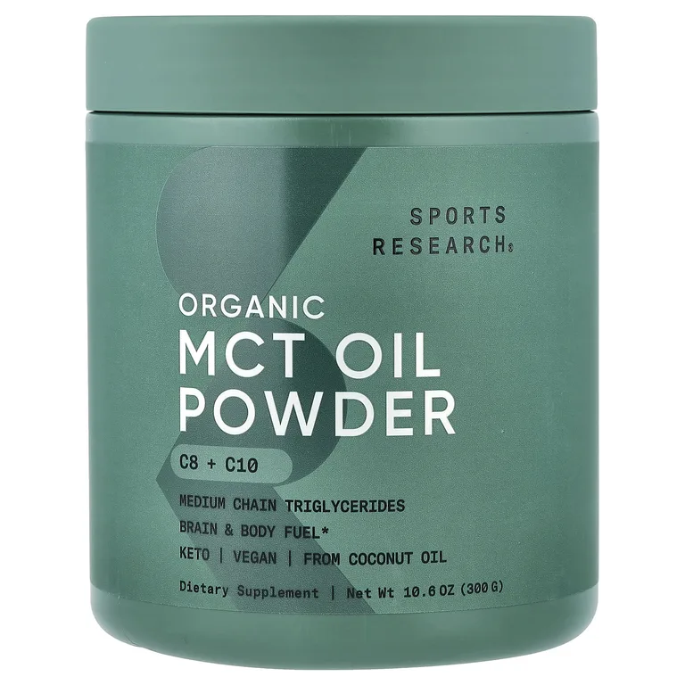 Sports Research, органическое масло MCT в порошке, 300 г (10,6 унции)