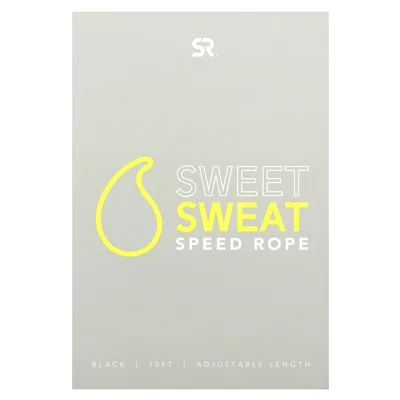 Sports Research, Скакалка Sweet Sweat Speed, черная, 1 скакалка