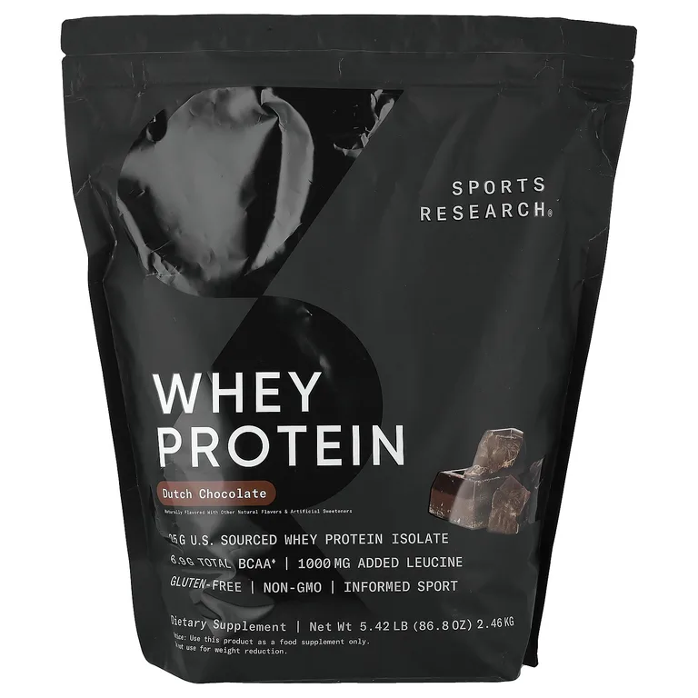 Sports Research, сывороточный протеин, со вкусом голландского шоколада, 2,27 кг (5 фунтов)
