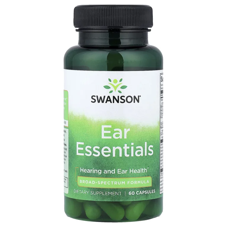 Swanson Vitamins, Ear Essentials, средства для ушей, 60 капсул