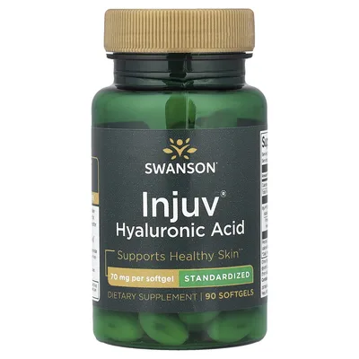 Swanson Vitamins, Injuv® гиалуроновая кислота, стандартизированная, 70 мг, 90 капсул