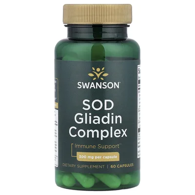 Swanson Vitamins, комплекс СОД и глиадина, 300 мг, 60 капсул