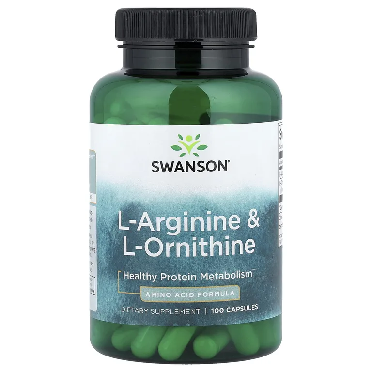 Swanson Vitamins, L-аргинин и L-орнитин, 100 капсул