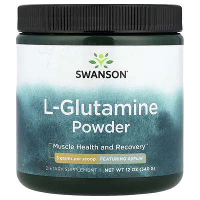 Swanson Vitamins, L-глютамин в виде порошка, 340 г (12 унций)
