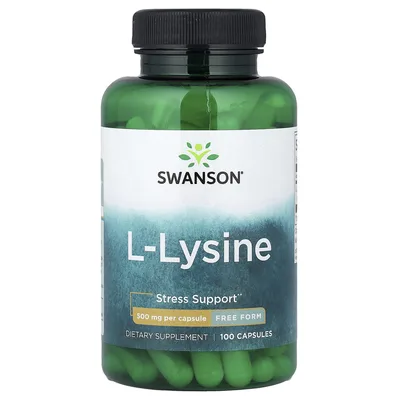 Swanson Vitamins, L-лизин, 500 мг, 100 капсул