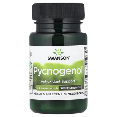Swanson Vitamins, Пикногенол, суперсила, 150 мг, 30 растительных капсул