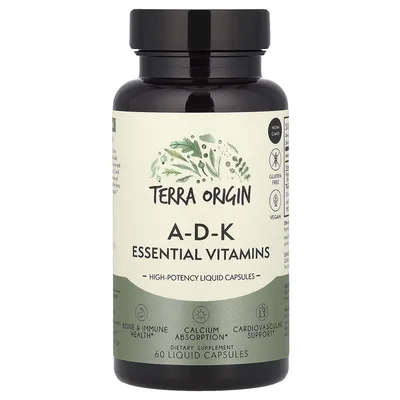 Terra Origin, ADK Essential Vitamins, 60 жидких капсул
