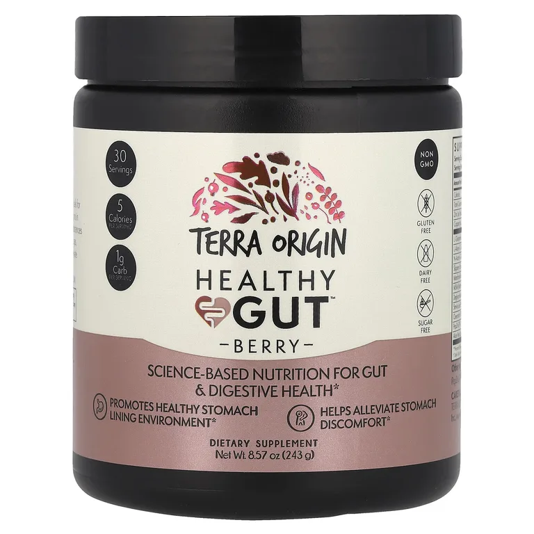 Terra Origin, добавка для нормализации функций желудочно-кишечного тракта, вкус ягод, 243 г (8,57 унции)