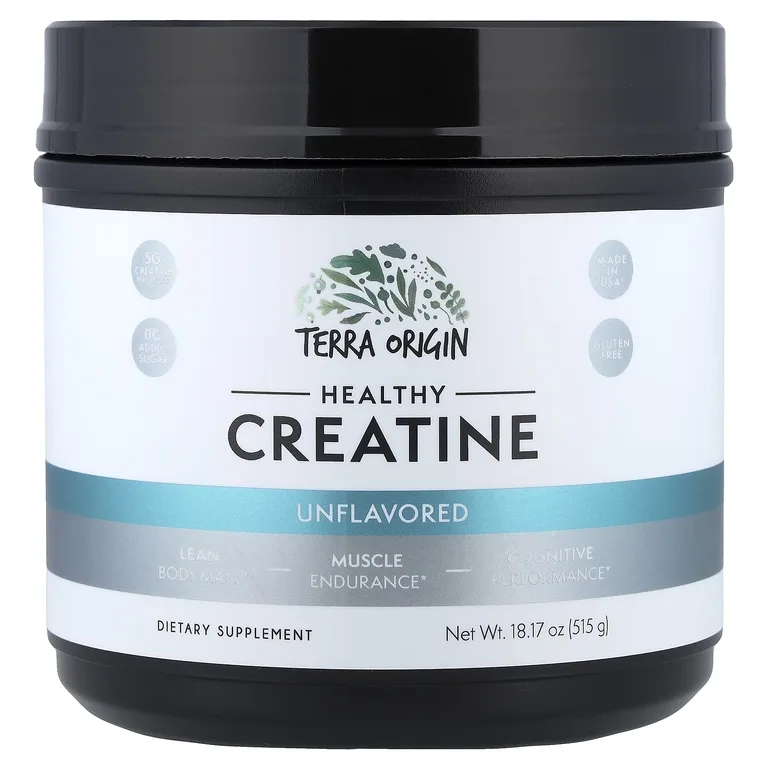 Terra Origin, здоровый креатин, без вкусовых добавок, 515 г (18,17 унции)