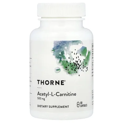 Thorne, ацетил-L-карнитин, 60 капсул