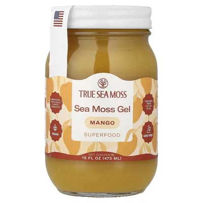 True Sea Moss, гель из морского мха с суперфудами, манго, 473 мл (16 жидк. унций)