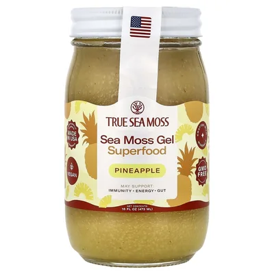 True Sea Moss, гель с суперфудами из морского мха, ананас, 473 мл (16 жидк. унций)