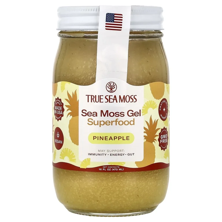 True Sea Moss, гель с суперфудами из морского мха, ананас, 473 мл (16 жидк. унций)